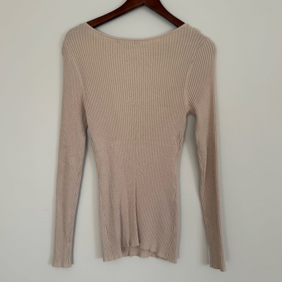 RW&Co Rib Knit Top Keyhole Neckline - Picture 4 of 6